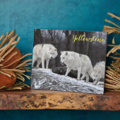 Plaque Photo Photo Plaque-Yellowstone Wolves (Côté)