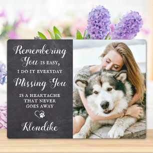 Plaque Photo Photo Poem Dog du souvenir personnalisé du souveni