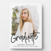 Plaque Photo Photo Preppy Black Script Graduation (Devant)