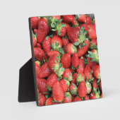 Plaque Photo Photo Red Juicy Strawberries (Recto)