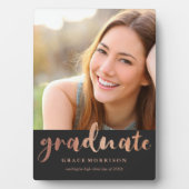 Plaque Photo Photo Rose tendance Gold Graduation (Devant)