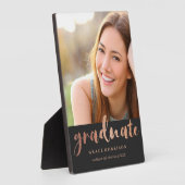 Plaque Photo Photo Rose tendance Gold Graduation (Côté)
