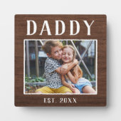 Plaque Photo Photo Rustique Personnalisée De Papa (Devant)
