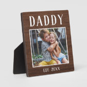 Plaque Photo Photo Rustique Personnalisée De Papa (Recto)