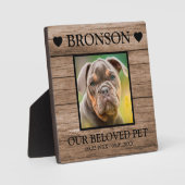 Plaque Photo Photo sur mesure Pet Memorial Wood (Recto)
