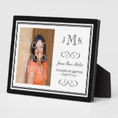 Plaque Photo Photographie de graduation monogramme de classe de (Côté)