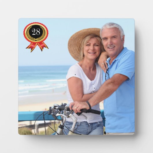 Plaque Photo Photographie de l'anniversaire (Devant)