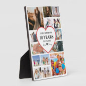 Plaque Photo Photos d'anniversaire avec un cœur au centre (Côté)