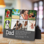Plaque Photo Photos personnalisées Définition papa Gris<br><div class="desc">Personnalisez les 8 photos et la définition de votre père, père, papa ou papa spécial pour créer un cadeau unique pour la Fête des pères, les anniversaires, Noël, ou n'importe quel jour que vous voulez montrer combien il signifie pour vous. Une façon parfaite de lui montrer à quel point il...</div>