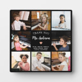 Plaque Photo Piano Enseignant Merci Cadeau Photo Collage (Devant)