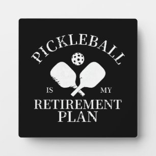 Plaque Photo pickleball est mon projet de retraite