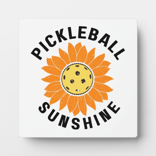 Plaque Photo Pickleball soleil (Devant)