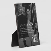 Plaque Photo PICS HAPPEN!QR Code Bold Wedding Photo Gallery (Côté)