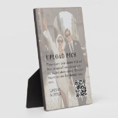 Plaque Photo PICS HAPPEN!QR Code Bold Wedding Photo Gallery (Côté)