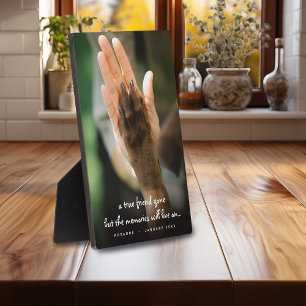 Plaque Photo Pièce commémorative de la perte d'animal de compag