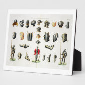 Plaque Photo Pièces séparées de l'armure d'un chevalier, assiet (Côté)