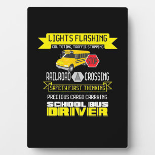 Plaque Photo Pilote de bus fier