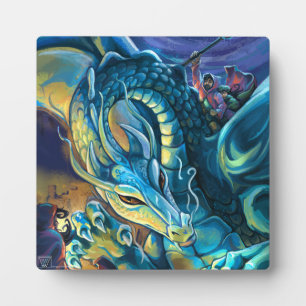 Plaque Photo Pilote de dragon bleu