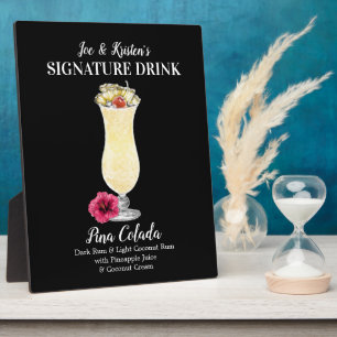 Plaque Photo Pina Colada • PERSONNALISEZ ce verre de signature