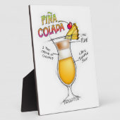 PLAQUE PHOTO PINA COLADA RECETTE COCKTAIL ART (Côté)