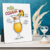 PLAQUE PHOTO PINA COLADA RECETTE COCKTAIL ART (Côté)