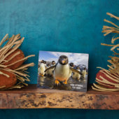 Plaque Photo Pingouins de Cool de texte personnalisés (Côté)