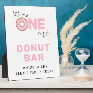 Plaque Photo Pink 1st Birthday Mom-osa Bar