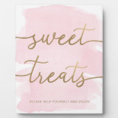 Plaque Photo Pink Aquarelle Or Sweet Traitements SIGNE (Devant)
