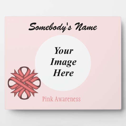 Plaque Photo Pink Clover Ribbon (Devant)
