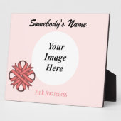 Plaque Photo Pink Clover Ribbon (Côté)