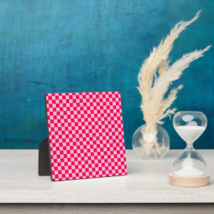 Plaque Photo Pink Combination Classic Checkerboard par STaylor