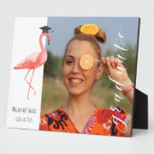 Plaque photo Pink flamingo personnalisée (Côté)