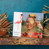 Plaque photo Pink flamingo personnalisée (Côté)