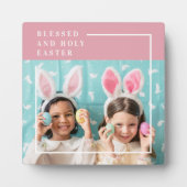 Plaque Photo Pink Happy Blessed Easter | Venin (Devant)