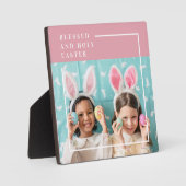 Plaque Photo Pink Happy Blessed Easter | Venin (Recto)