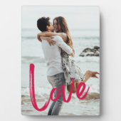 Plaque Photo Pink LOVE Script Easel photo sans cadre (Devant)