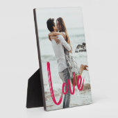 Plaque Photo Pink LOVE Script Easel photo sans cadre (Côté)