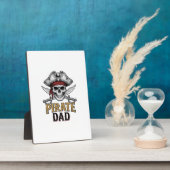 Plaque Photo Pirate Dad Skull Sword Vintage Engraving Shirt_1 (Côté)