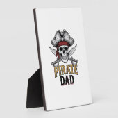 Plaque Photo Pirate Dad Skull Sword Vintage Engraving Shirt_1 (Côté)
