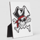 Plaque Photo pirate des os de croix de Skulland (Côté)