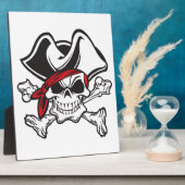 Plaque Photo pirate des os de croix de Skulland (Côté)