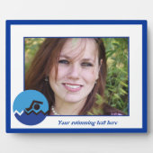 Plaque Photo Pismming venin, swimmer on blue circle custom (Devant)
