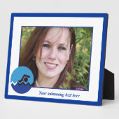 Plaque Photo Pismming venin, swimmer on blue circle custom (Côté)
