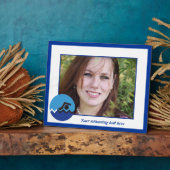 Plaque Photo Pismming venin, swimmer on blue circle custom (Côté)