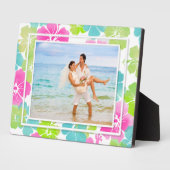 Plaque Photo PixDezines rétro hibiscus (Côté)