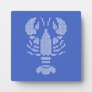 Plaque Photo Pixel Lobster Emblem Mosaic