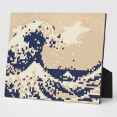 Plaque Photo Pixel Tsunami 8 bits Pixel Art (Côté)