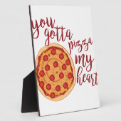 Plaque Photo Pizza Mon Coeur (Côté)