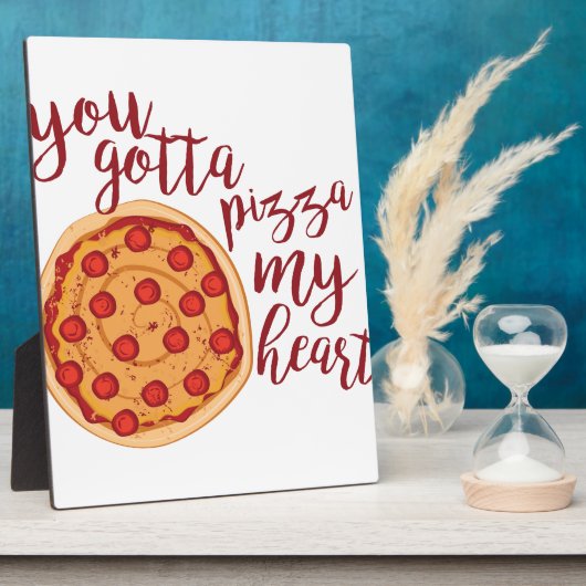 Plaque Photo Pizza Mon Coeur (Côté)