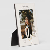 Plaque Photo pla carte photo de graduation de l'écriture or (Côté)